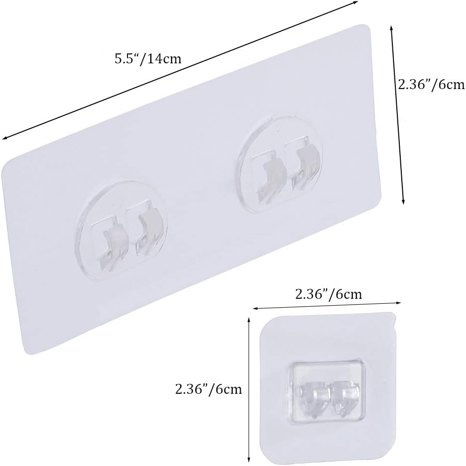 8 Pcs Replacement Corner Shower Caddy Adhesive Hook Stickers, No Drilling Wall Hooks Adhesive Strips for Bathroom Shelves