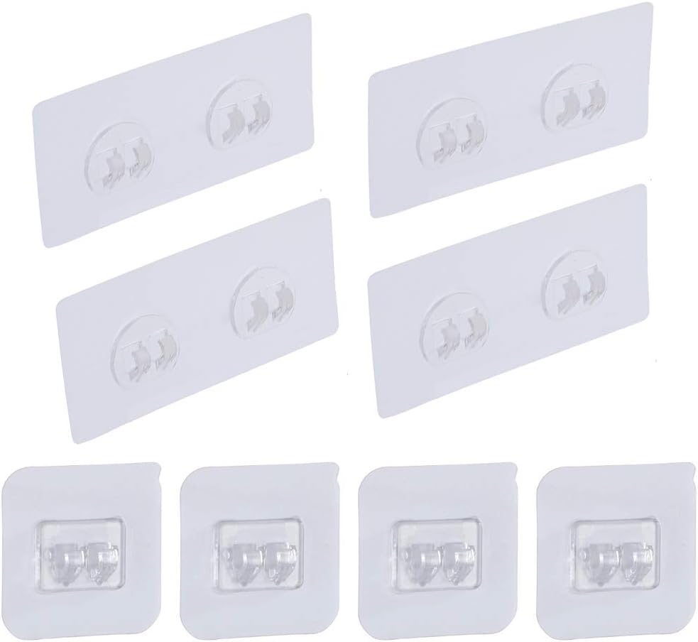 8 Pcs Replacement Corner Shower Caddy Adhesive Hook Stickers, No Drilling Wall Hooks Adhesive Strips for Bathroom Shelves
