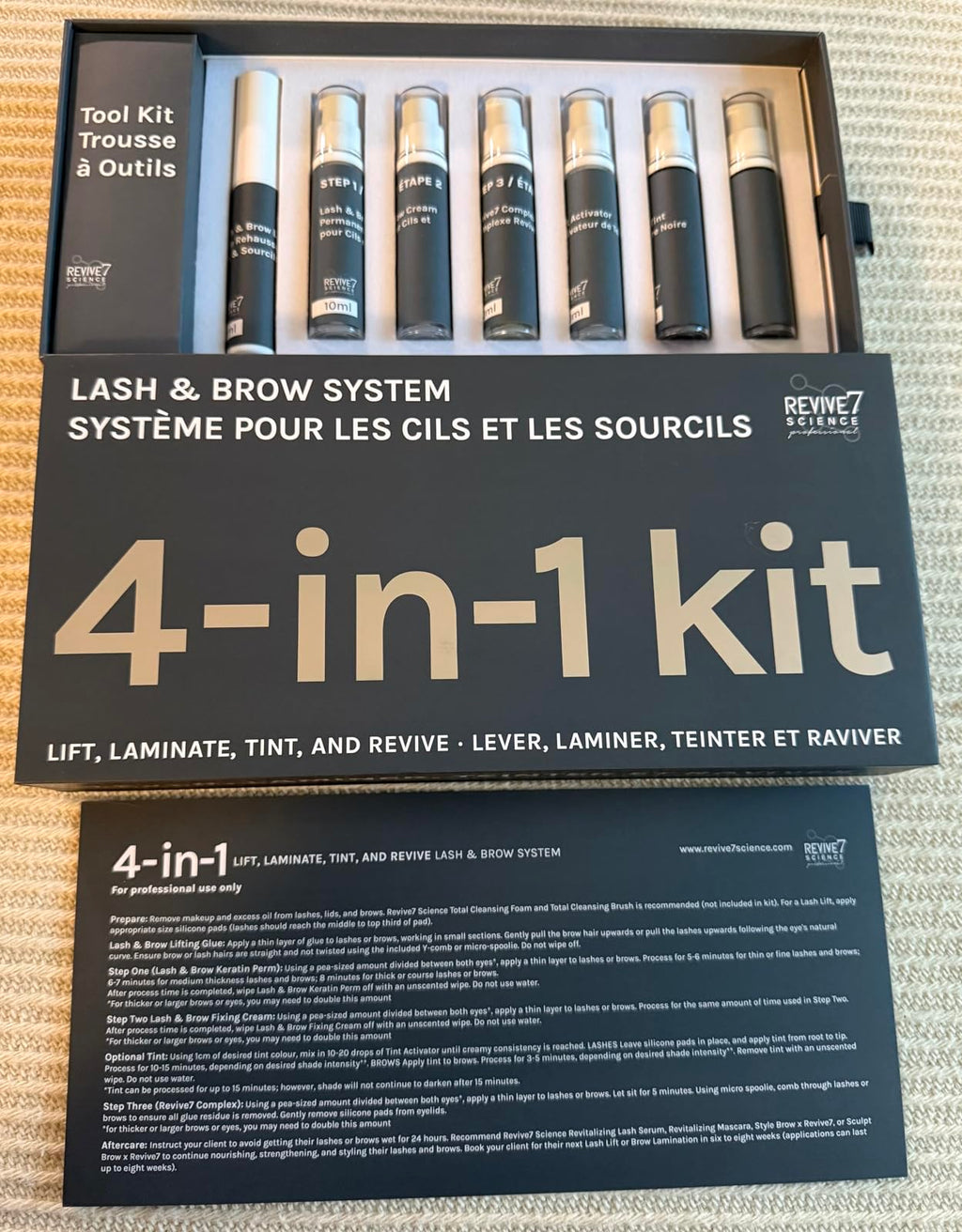 Revive7 Professional 4-in-1 Kit: Lash Lift, Brow Lamination, Tint & Revive (Expiry- May, 2026)