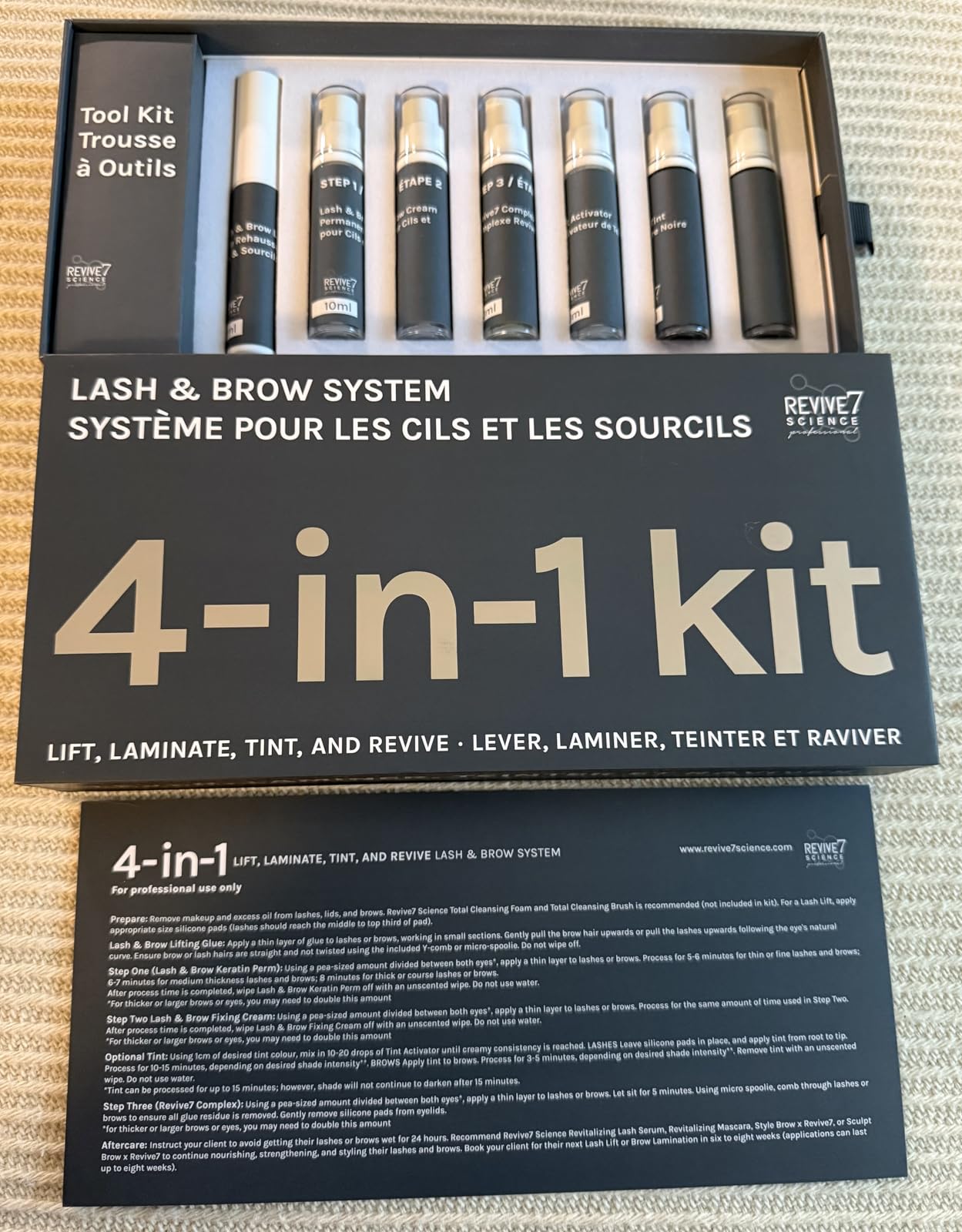 Revive7 Professional 4-in-1 Kit: Lash Lift, Brow Lamination, Tint & Revive (Expiry- May, 2026)