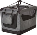 Folding Soft Crate for Cat, Dog, Rabbit, Portable and Collapsible, Grey, 36" L x 24 W x 24" H