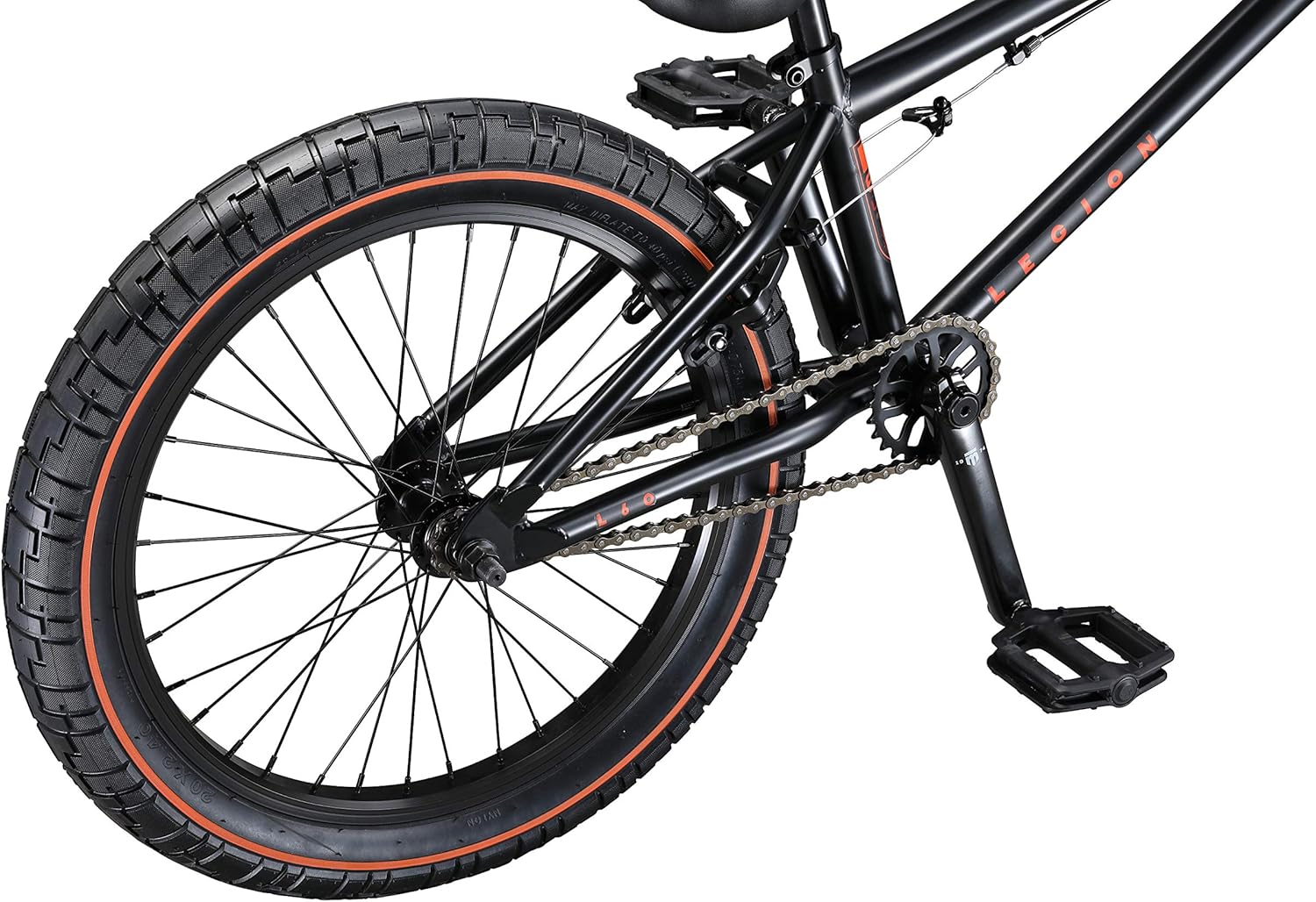 Mongoose Legion L60 Freestyle BMX Bike Line for Beginner-Level to Advanced Riders, Steel Frame, 20-Inch Wheels, Black/Orange