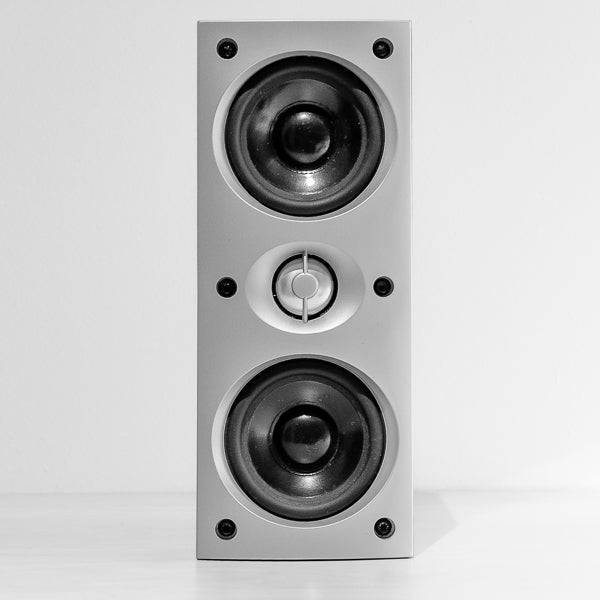 Pair of Durham Surplus Style 20 bookshelf speakers showing wood finish and modern design for home audio.