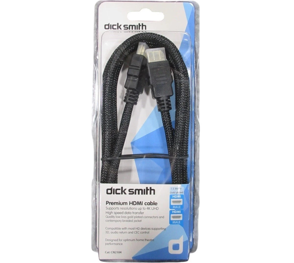 High Speed 4K Premium HDMI Cable 1.5m Dick Smith